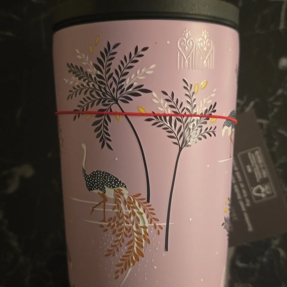 Sara Miller Lavender Travel Tumbler with Straw, 20 Oz., Retail Price $28.00US - Picture 4 of 16